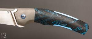   Couteau " Back flipper " custom par Florian Dreyer FD-Knives - G10 et RWL34