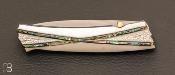 Couteau " Bamboo " custom en abalone par Koji Hara