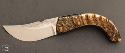 Couteau " Berger à cran plat " pliant par José Viale - Corne de bélier