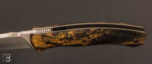  Couteau " Bluff " de collection par Olivier Ouertal - Bouleau stabilisé et RWL-34