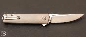 Couteau Böker Plus  Kwaiken Push Button Flipper  Titanium design par Lucas Burnley - 01BO619