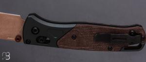 Couteau "Bugout® Taiga Green " par BENCHMADE - 535FE_2602 - Aluminium et Micarta