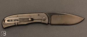 Couteau "Citizen full custom #007 " par Sacha Thiel - Titane et RWL34