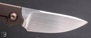    Couteau " Creed " custom framelock par Thierry Savidan - Titane et Fatcarbon