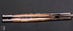  Couteau Nordique Custom pliant de Jukka Hankala - Mammouth damas