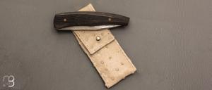 Couteau " Pièce unique " par Alain & Joris Chomilier - Damas carbone de Baker Forge et morta