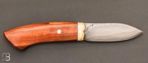  Couteau Droit de Jean Paul Sire - Mirabellier et lame forgée acier C130