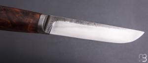 Couteau " F " droit de Frédéric Maschio - Racine de châtaignier
