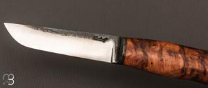 Couteau  "  F " droit de Frédéric Maschio - Racine de Châtaignier 