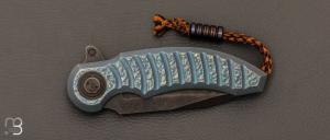  Couteau " Ferox Prototype "pliant de Gudy van Poppel - Titane et Böhler N690