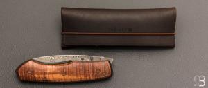   Couteau " Front-flipper custom " par Fabrice Delbart - Forge Celtique - Koa et damas