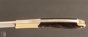    Couteau " Genèse  " custom par Frédéric Collin - Noyer et lame en RWL34