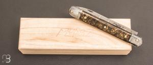 Couteau "  Gentilhomme" de collection par Virgilio Munoz - Fatcarbon et lame damas