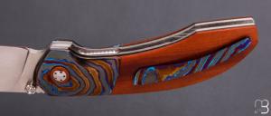    Couteau " Ghost " custom de Stéphane Sagric - Micarta Westinghouse et ZircuTi