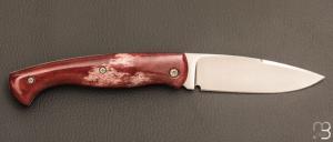   Couteau " Hippocampe " par Éric Parmentier - Os de girafe stabilisé