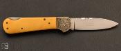Couteau de poche Hubertus micarta ivoire