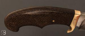 Couteau  "  Hunter " fixe par Jan Hafinec - Micarta et C105