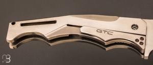 Couteau  "  Calibre 50 - Intégral titane " custom par Gustavo Thome Cecchini - GTC Custom Knives - CPM-154