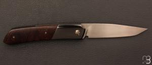  Couteau  "  Intermezzo " custom de Stéphane Sagric - Bois de fer et Zirconium