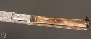    Couteau " Issoire " de Jérôme Latreille - Ivoire de mammouth et lame damas
