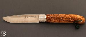  Couteau de poche José Da Cruz " Décalé collection " en bois d'olivier - Modèle "TORTUE"
