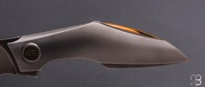   Couteau " Krait Snake WE24084-3 " WE KNIFE - Polished Gray Titanium et M390