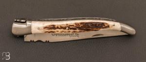   Couteau Laguiole Aubrac 13CM Bois de cerf et lame en acier inoxydable
