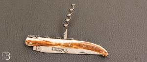 Couteau "  Laguiole 2 pièces   " 11 cm en ivoire de mammouth par Passion France