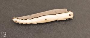Couteau " Laguiole " custom de David Dauvillaire - Manche en os