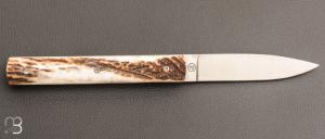 Couteau " Le Français " par Perceval - Bois de cerf