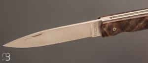  Couteau " Le Français "  par Atelier Perceval - Loupe de peuplier noir stabilisée et 19C27