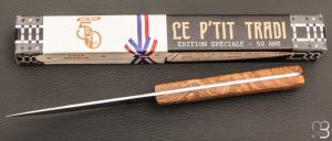  Couteau "Le P'tit Tradi édition limitée" par Goyon Chazeau - 14c28N et loupe de frêne