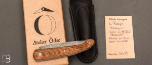    Couteau "Le Passager" de Pierre Thomas - Atelier Odae - Chêne brun microbillé