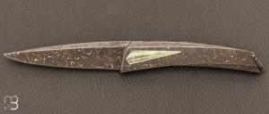    Couteau "  Liner-Lock " par Alain & Joris Chomilier - Damas inoxydable Chad Nichols