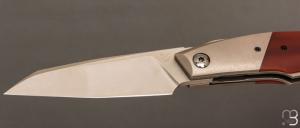    Couteau " Liner lock " custom par Samuel Jugieau - Micarta et lame en RWL34