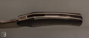   Couteau " Liner Lock " custom par David Lespect - Ebène et RWL34