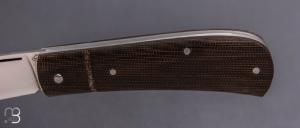   Couteau " Little Bad " custom par Franck Souville - Micarta et RWL34