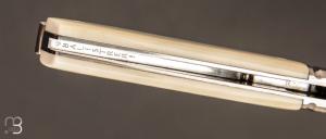 Couteau " Lock Back " custom de Vincenzo Balistreri - Ivoire de mammouth et lame en RWL34