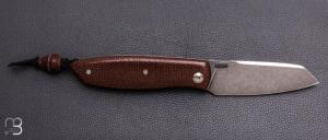   Couteau " Lupin  " custom par Charron Baptiste BC Coutellerie - Micarta