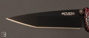  Couteau pliant MC-004-015 Fusion VG-10 San-Maï noir / rouge par MCUSTA - Limited Edition 2023