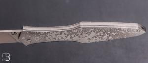   Couteau " Magna Pinna " fait main par Laraud Blade  - Acier "Pshit wash" et 14C28