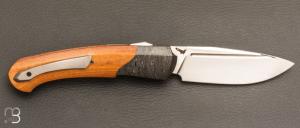    Couteau " Merops S-Lock "  par Olivier Lamy - Skua Coutellerie - Micarta et lame en RWL34