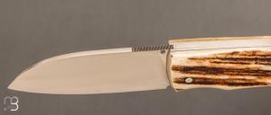  Couteau " Morphale  " custom par Raphaël Durand - Cerf Sambar et RWL34