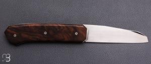    Couteau  " NRV  " custom par Alban Campagnola - Noyer et lame en RWL34