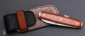 Couteau " Navette 4 pièces " de collection par Adrien Vautrin - Micarta
