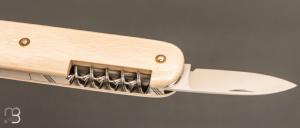  Couteau " Navette 4 pièces  " par Romain Alvarez - RWL34 et ivoire de mammouth