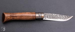   Couteau "OPI N°09" custom par Anthony Brochier - Damas  Sandwich mosaïque et noyer