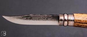 Couteau "Opinel N°08" custom bois de cerf sambar par Laurent Gaillard