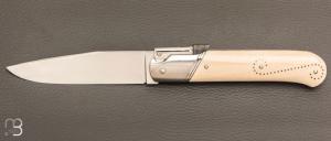    Couteau " Palanquille " custom par Glenn Guillou - Ivoire de mammouth et N690