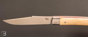 Couteau " Pièce unique " par Laurent Gaillard - Bois de cerf et 14C28N